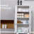 HOMCOM 48.5" Farmhouse Kitchen Pantry, Floor Storage Cabinet, Cupboard Organizer, White