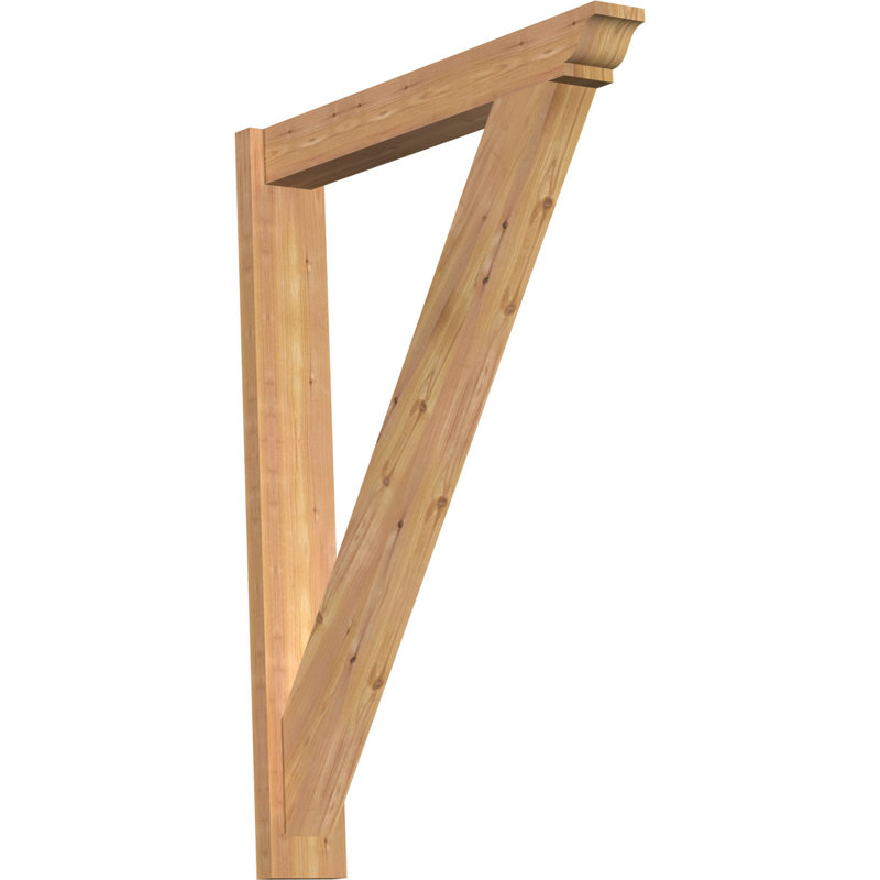 Persienne traditionnelle en bois rustique, Sapin Douglas de 5 1/2 po (lisse), P 34 po x H 46 po