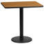 Rectangular Laminate Dining Table Top with Round Base-31301703-31301700