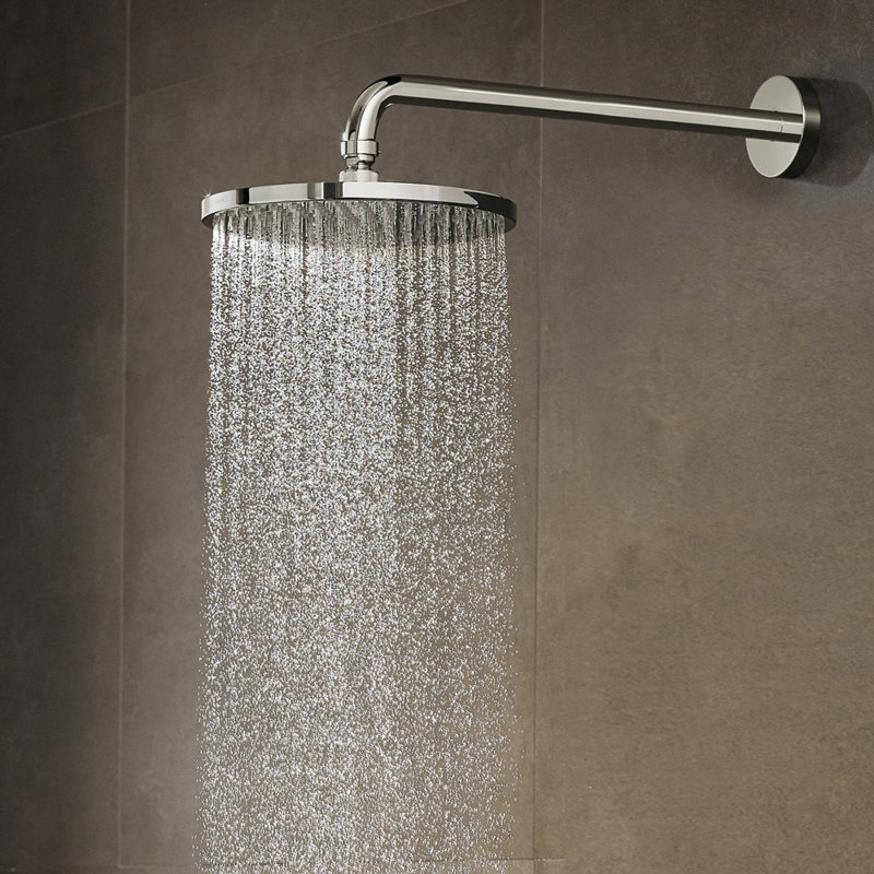 Système de douche complet thermostatique avec valve brute Raindance, Nickel brossé