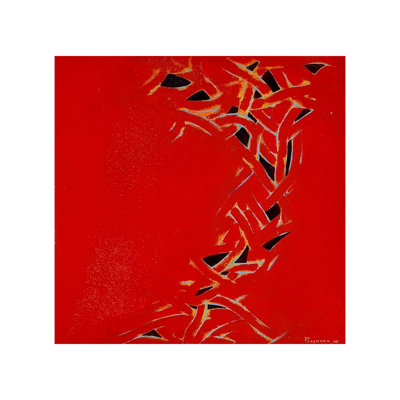 Red Carpet Of Nature - Abstract Painting | Acrylic On Canvas | By Prasanna Musale