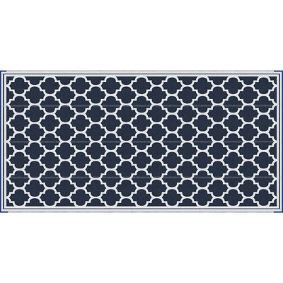 9' X 18' Reversible Outdoor Rug, Waterproof Plastic Straw Rug. Blue & White Mat For Backyard, Deck, Picnic, Beach. Portable With Carry Bag, To Stains Patio Rug Carpet, 18', Floor Easy Store And