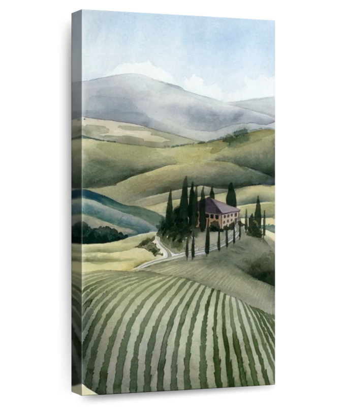 Aquarelle Toscane III, H 24 po x l 12 po