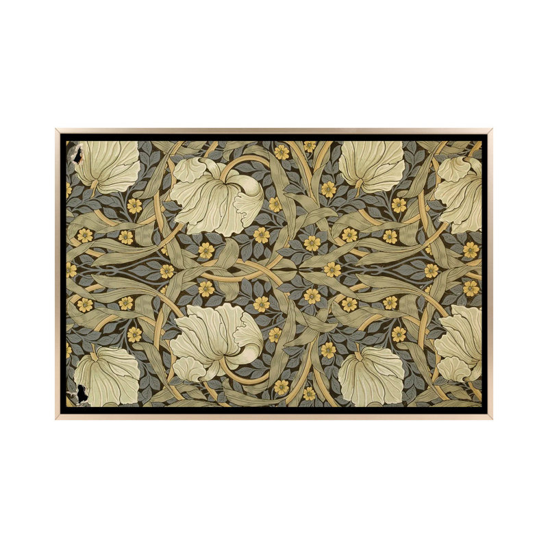 Papier peint Pimpernell - reproduction d'art mural - toile encadrée, H 18 po x l 26 po, Champagne