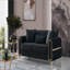 Causeuse convertible en tissu de velours Melody