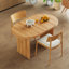 Table de salle à manger extensible de 55,12 po à 70,87 po avec rallonges amovibles, table de style Mid-Century moderne, convient aux salles à manger, aux cuisines et aux salons