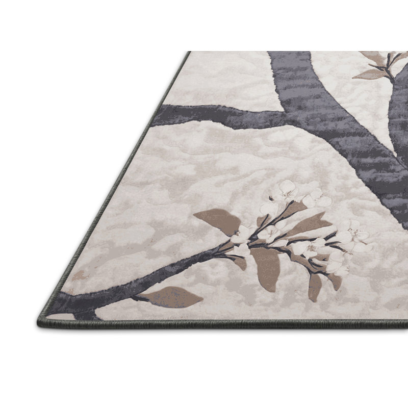 Silky Soft Plush Gray Area Rug, Square 5'