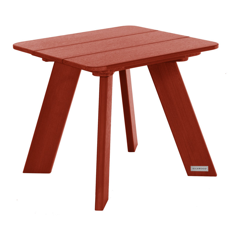 Table d'appoint en plastique Byrnes, Rouge rustique