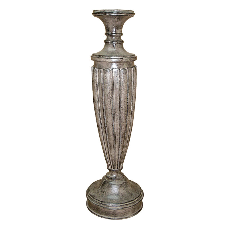 Bougeoir cannelé en plastique, 20" H x 6" L x 6" D