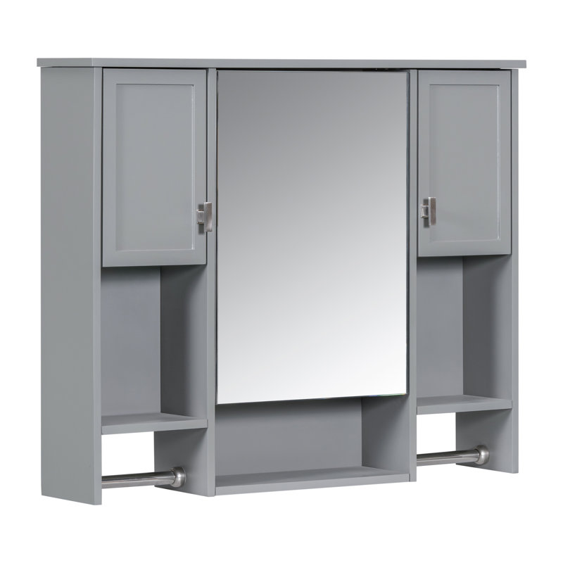 Armoire de rangement murale moderne 35 po x 28 po, Gris
