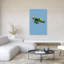 Green Biplane Flight Classic Playful Retro Landscape Nature Wall Art Print 1 Piece Wrapped Canvas Wall Art-1735797496