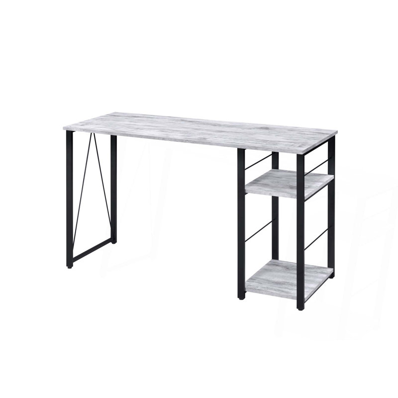 Bureau d'écriture Vadna, Blanc antique / noir