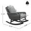 Chaise berçante grise élégante avec coussins moelleux et base en bois pour la vie intérieure et extérieure-1425429620
