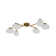 6 - Light Elliptical Opal Glass Globe Linear Semi Flush Mount