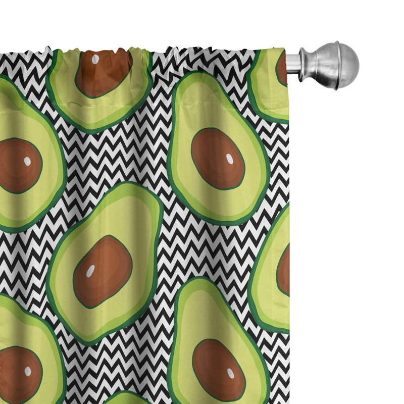 Avocado Semi-Sheer Rod Pocket Sliding Panel, 28" x 63"