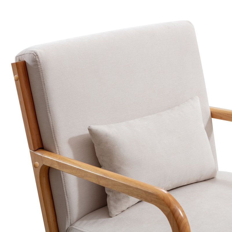 Fauteuil Jeesan de 25,75 po de largeur, Mélange de lin beige