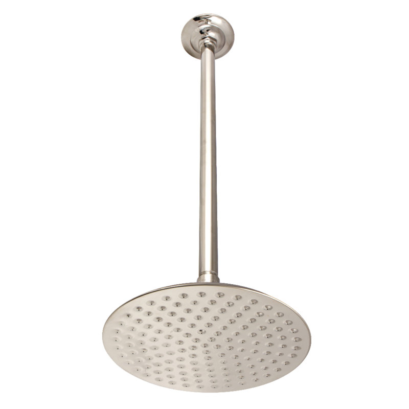 Kingston Brass Shower Scape 7-3/4-Inch Round Raindrop Brass Shower Head with 17-Inch Ceiling Mount Shower Arm