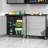 Heavy-Duty Metal Storage Cabinet With Movable Wheels - & Practical. Adjustable Interior, Rust-. Black And Gray. 28.72"W X 16.9"D 33.68"H Utility Rolling For Garage, Workshop, Home. Spacious,-1863126330