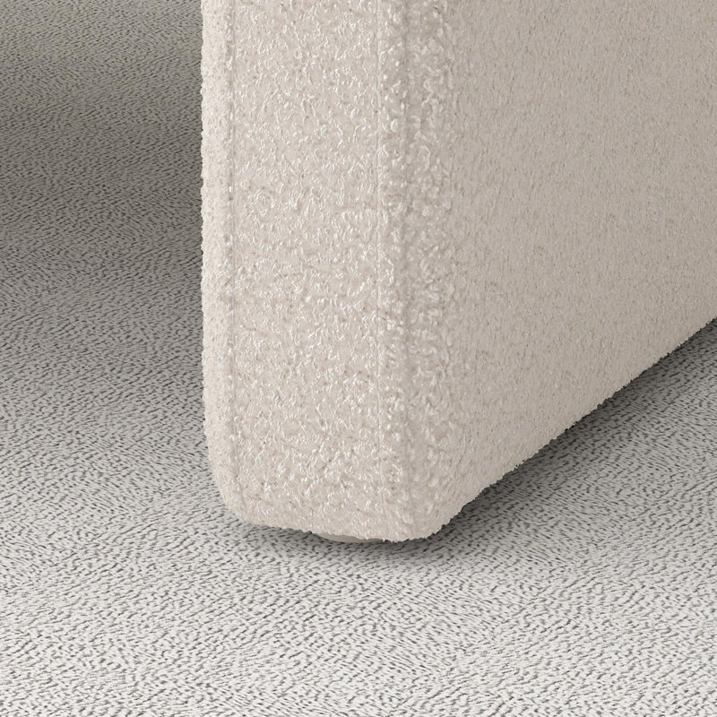 Upholstered Comfortable Chair, Beige Velvet