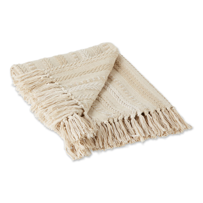 Jeté 100% coton , Brun clair