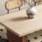Retro-style solid wood granite dining table-301361133