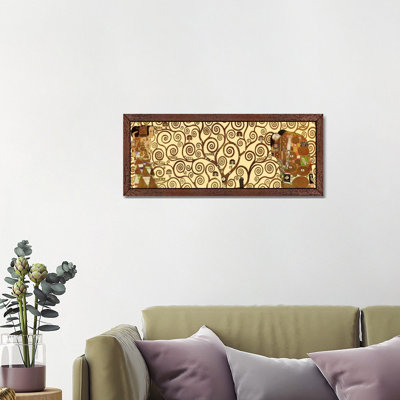 The Tree Of Life by Gustav Klimt - Floater Frame Panoramic Painting on Canvas