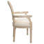 Chaise de salle à manger en bois massif de style français, ensemble de 2