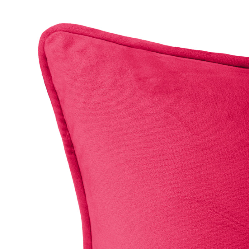 Velvet Reversible Throw Pillow, Fuchsia, 20" x 20"