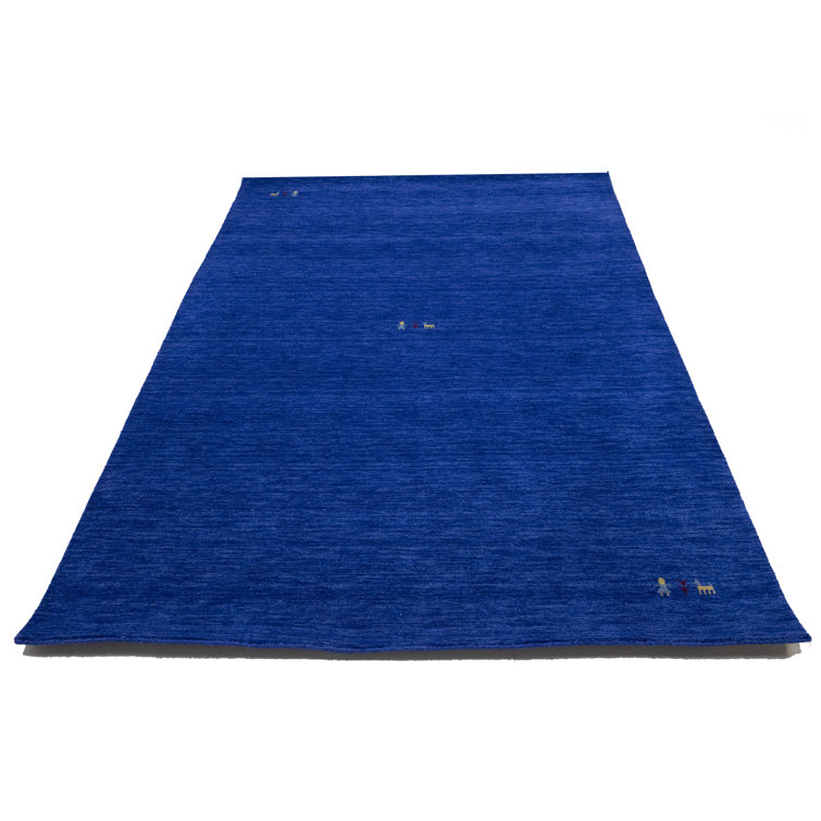 No-Shedding Hand Loomed Gabbeh Rug, 100% Wool, Solid Color, Fade & Stain Resistant, Durable