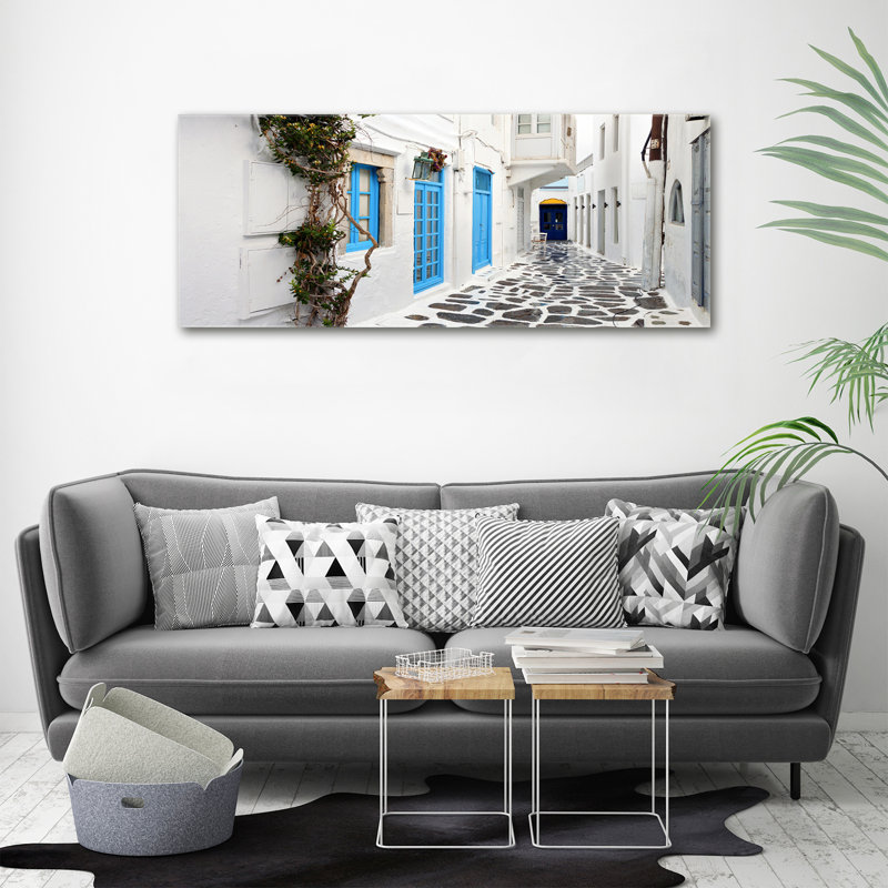 Greek Streets - Wrapped Canvas Print