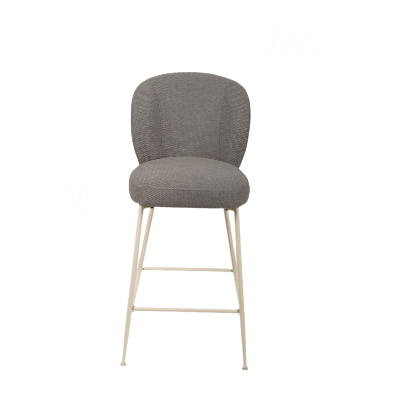 Ensemble de 2 tabourets en tissu et métal Modern