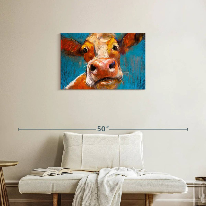 Brampt Yellow Cow, 20" H x 30" W