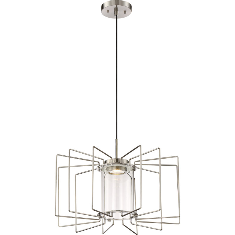 Tyngsborough 1 - Light LED Unique/Statement Pendant, Brushed Nickel