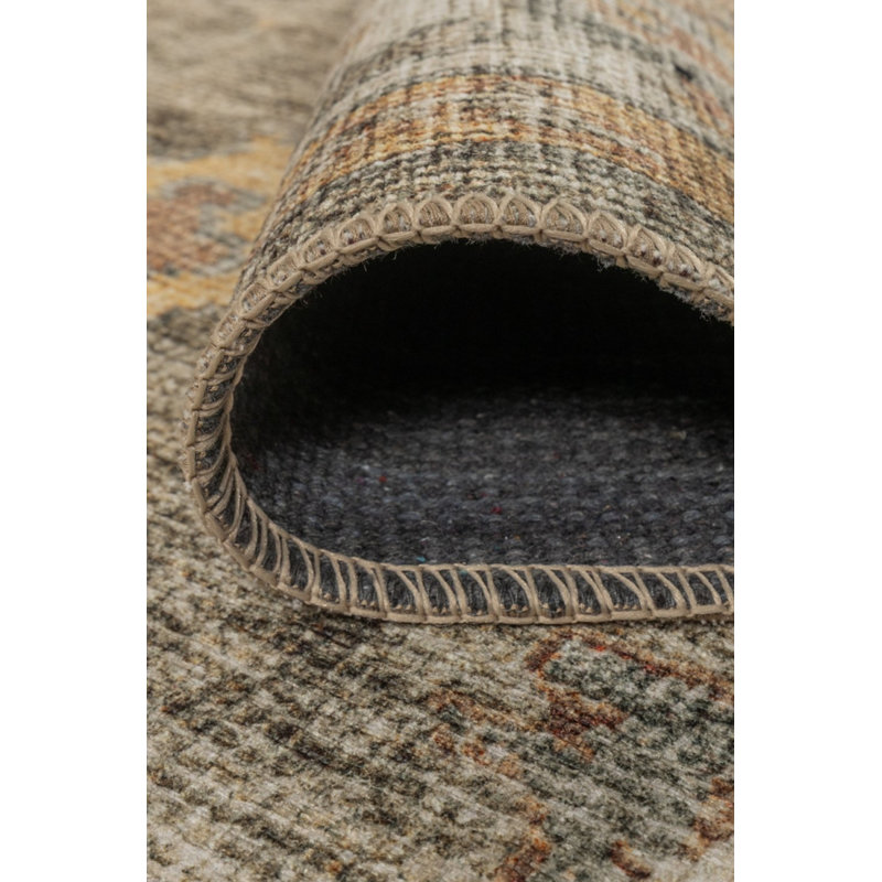 Tapis vert à motif tissé en chenille Lucien, Rectangle 3 pi 10 po x 5 pi 3 po