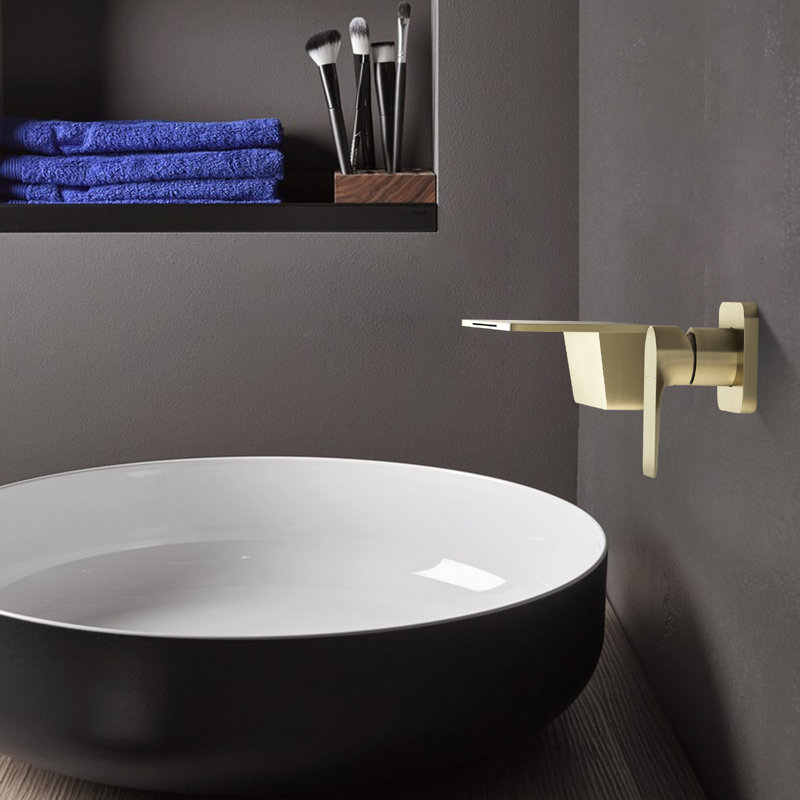 Single-handle Bathroom Faucet, Brushed Gold