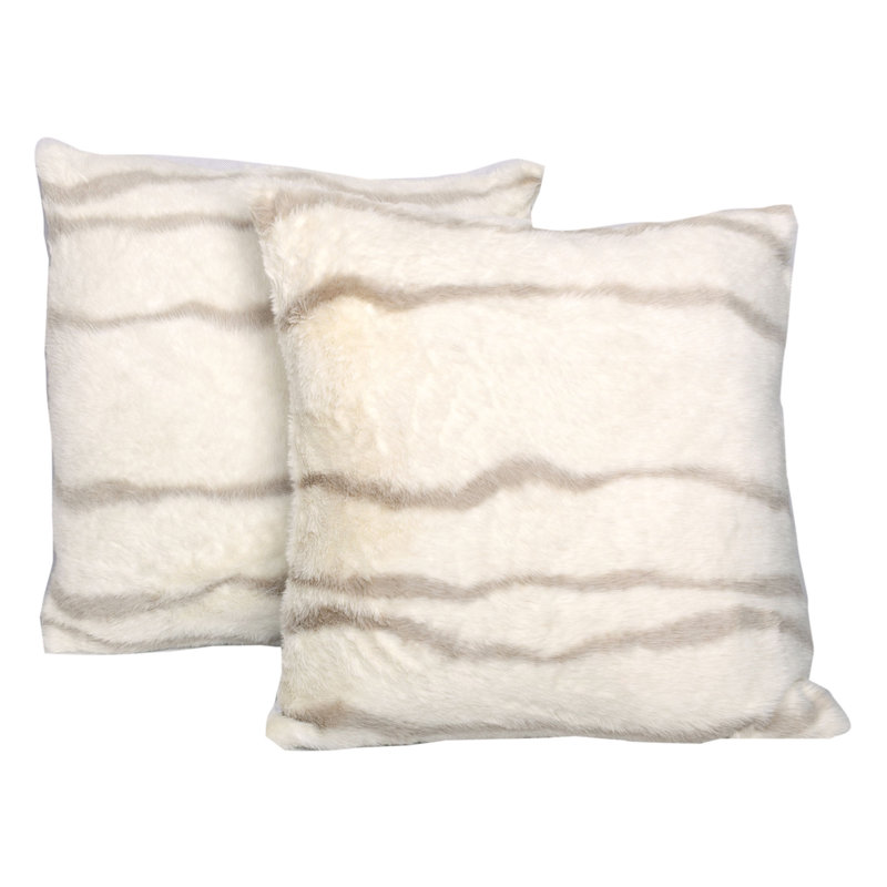Animal Print Square Cushion Cover, Grey Flannel