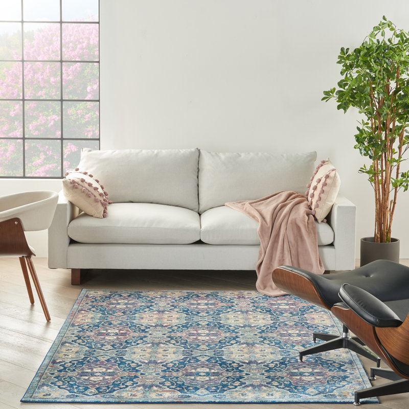 Floral Indoor Rug, Rectangle 5'3" x 7'6"