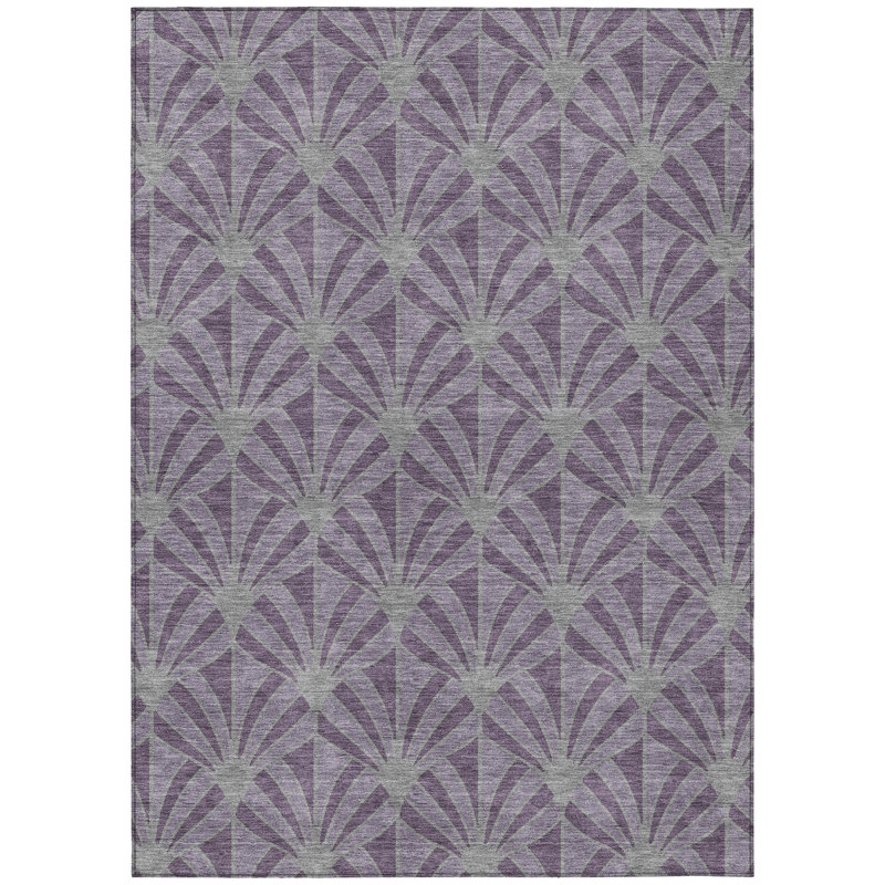 Machine Washable Indoor/Outdoor Lipman ACN2426 Mid-Century Modern Rug, Rectangle 10' x 14'