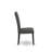 5 Piece Dining Set Includes a Round Dining Room Table with Dropleaf and 4 Dark Gotham Linen Fabric Upholstered Parson Chairs, 42x42 Inch, Black-223575460-145688454-145688459