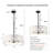 3 - Light Dimmable Drum Chandelier-1549632507