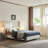 Mozter Upholstered Wingback Bed No Box Spring Needed-1680021732-1728079804
