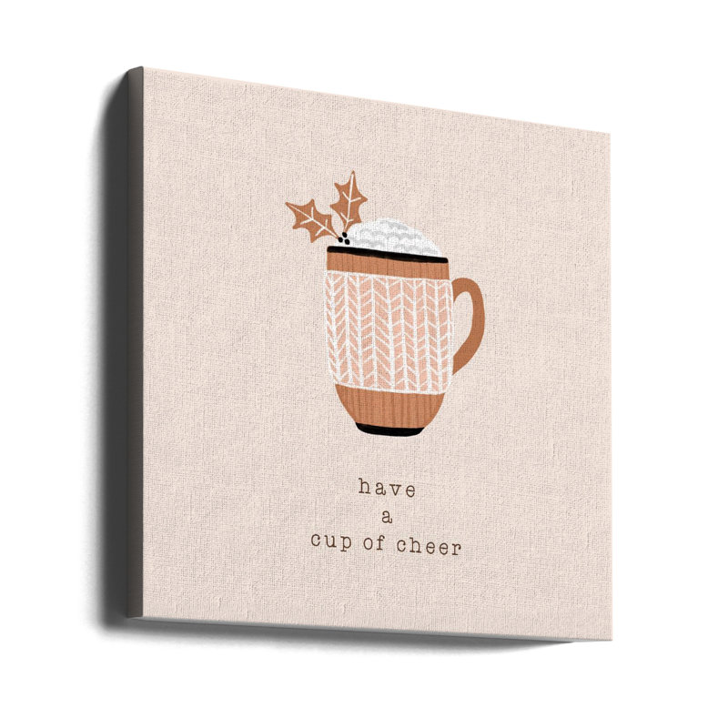 "Have a Cup of Cheer", art mural sur toile tendue, H 16 po x l 16 po