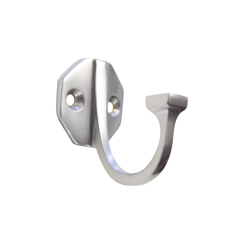 Decorative Wall Hook, Satin Chrome