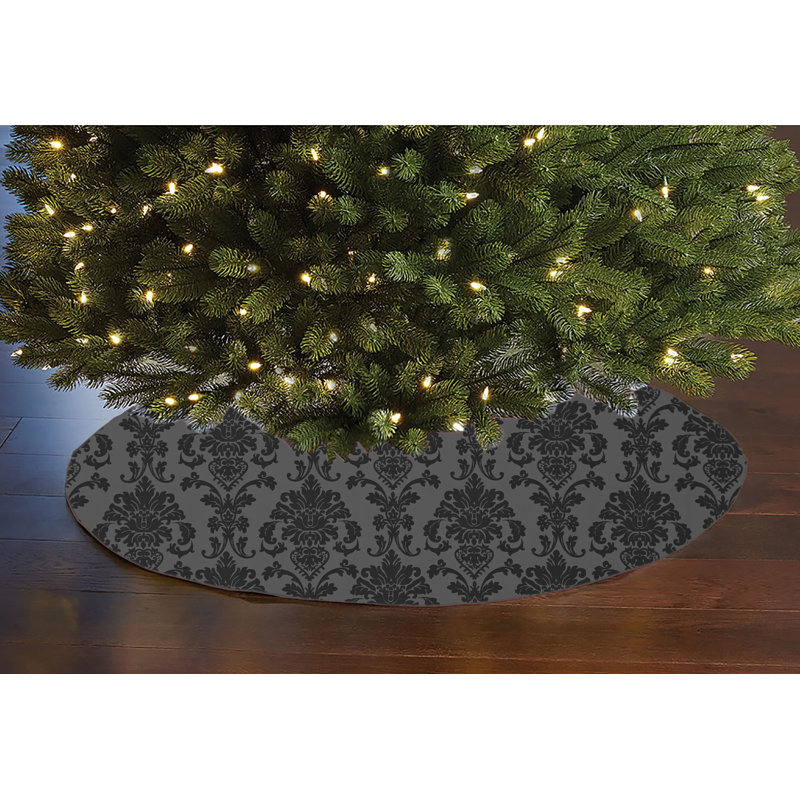 Jupe d'arbre de Noël 58 po Popeline, Gris anthracite