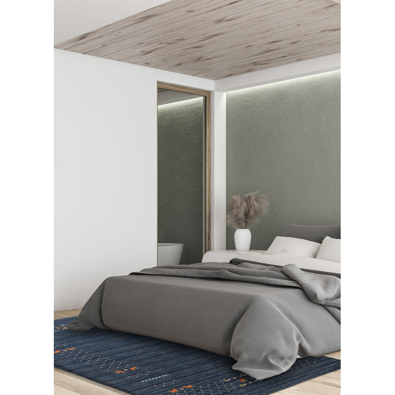 Kashkuli Gabbeh Navy Rug 4'10" x 7'9"