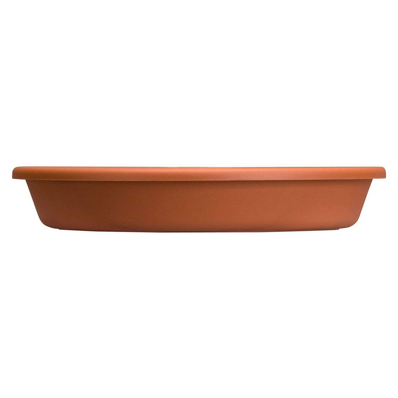 Pot à fleurs en plastique , Brun argile, H 3 po x l 17,63 po x P 17,63 po