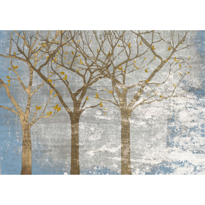 Silhouetted Trees 2 - Wrapped Canvas Painting