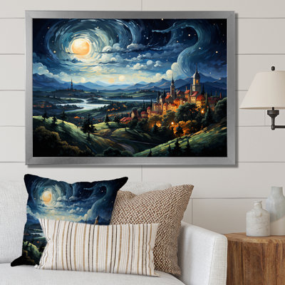 Masterpiece The Starry Day By Vincent I - Landscapes Canvas Wall Art