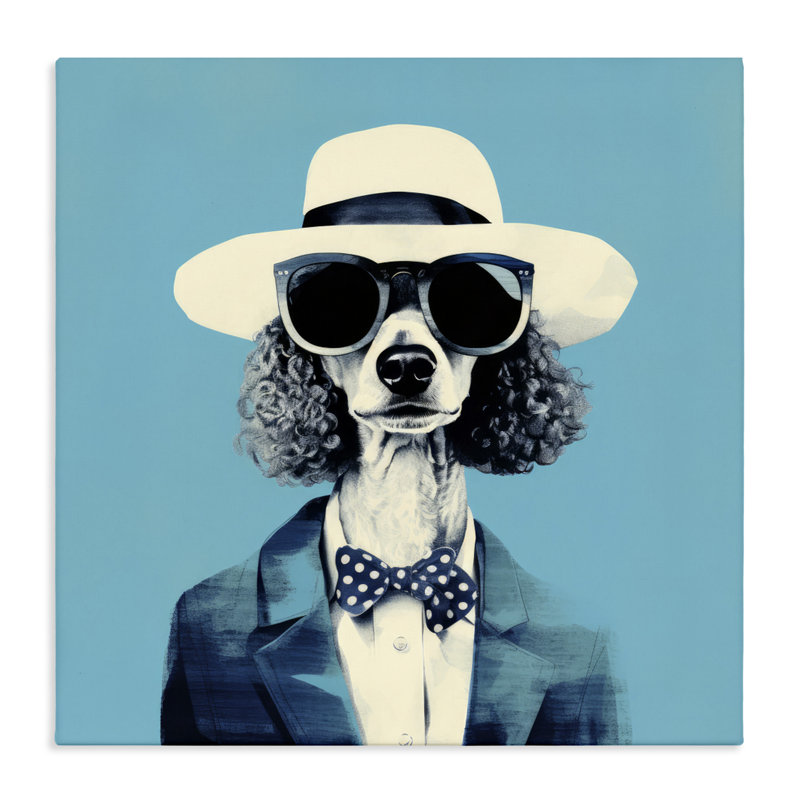 Toile rétro Canine Cool, par Ray Powers, H 36 po x l 36 po