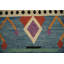 Tapis kilim audacieux et coloré inspiré du Sud-Ouest 7 x 15